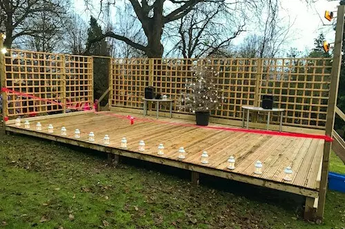 Prep outdoor stage