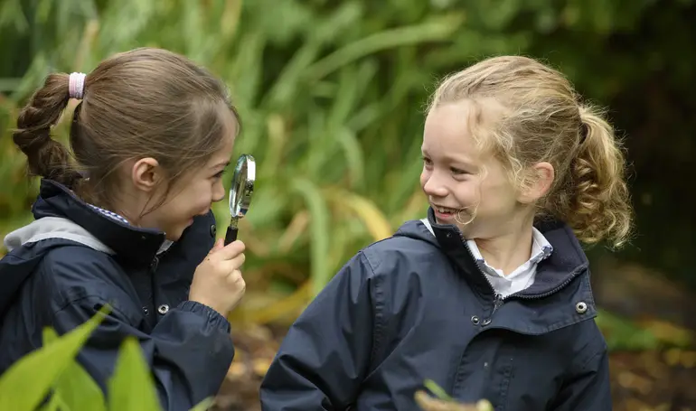 Prep School outdoors magnifying glass