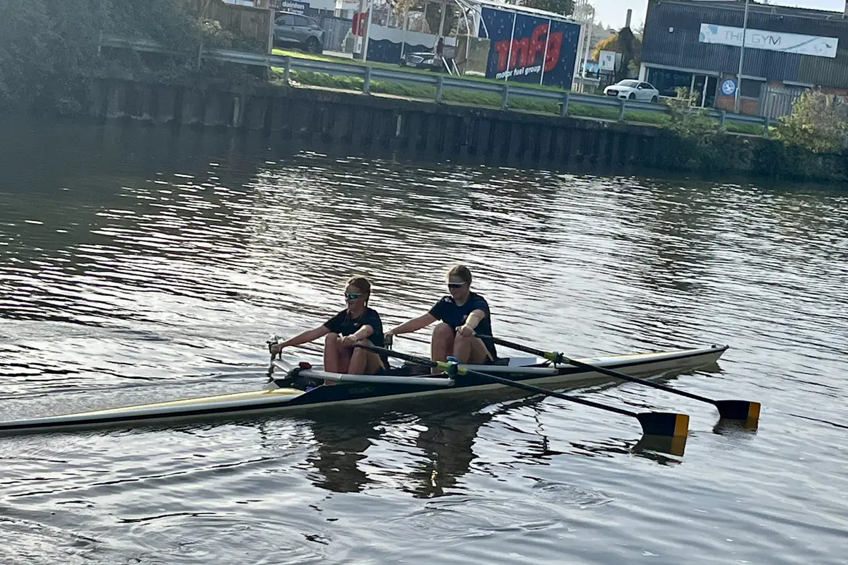 Student success rowing Liv G double